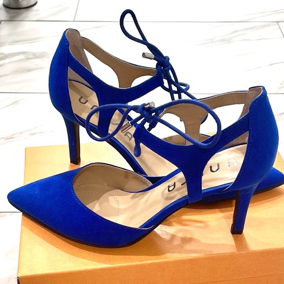 Unisa Shoes - 💙💎💙💎Blue Faux Suede Lace up Heels!
